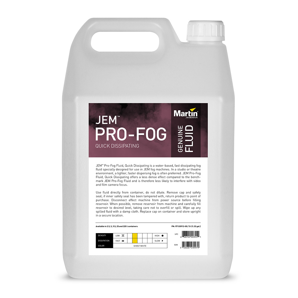 JEM Pro-Fog Fluid, Quick Dissipating 5L