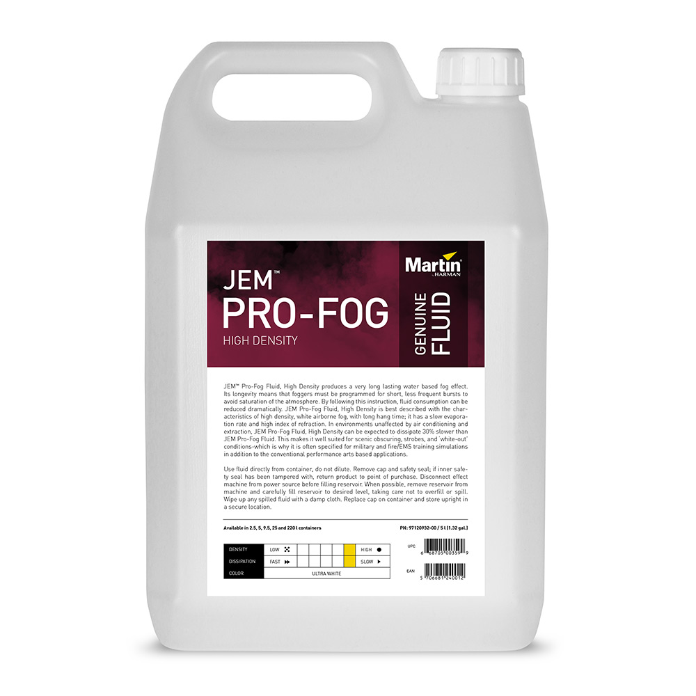 JEM Pro-Fog Fluid, High Density 5L